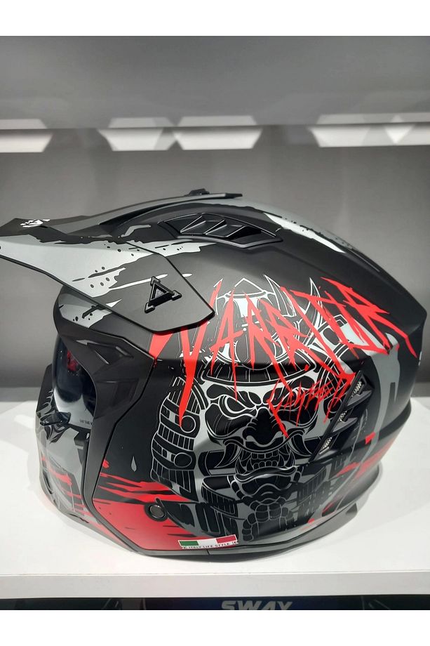 KASK SWAY X1-X SEUL BLACK/RED ÇENE ÇIKAN - 3