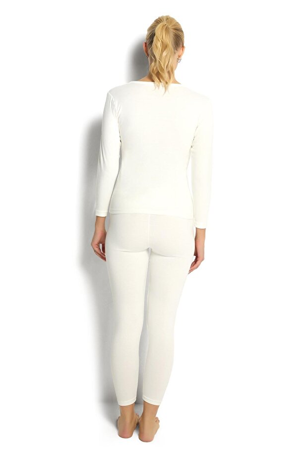 Kadın Ekru Termal Tek Üst 590 - 5