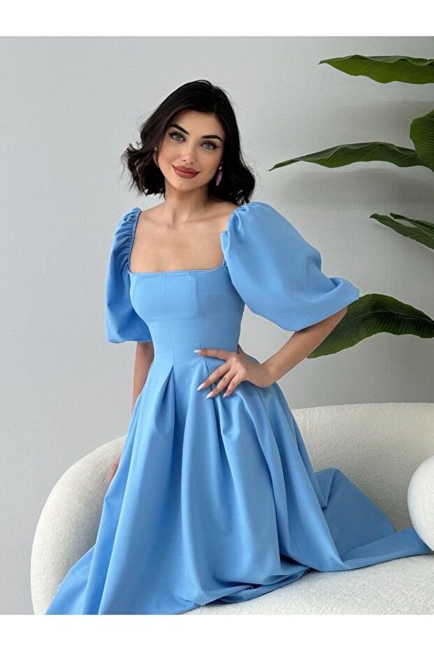 Benjamin Çan Etekli Midi Boy Elbise - 8