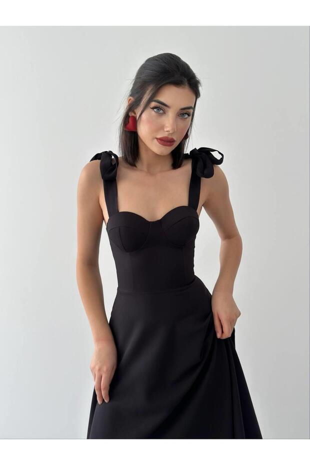 Sindirella Midi Atlas Elbise - 6