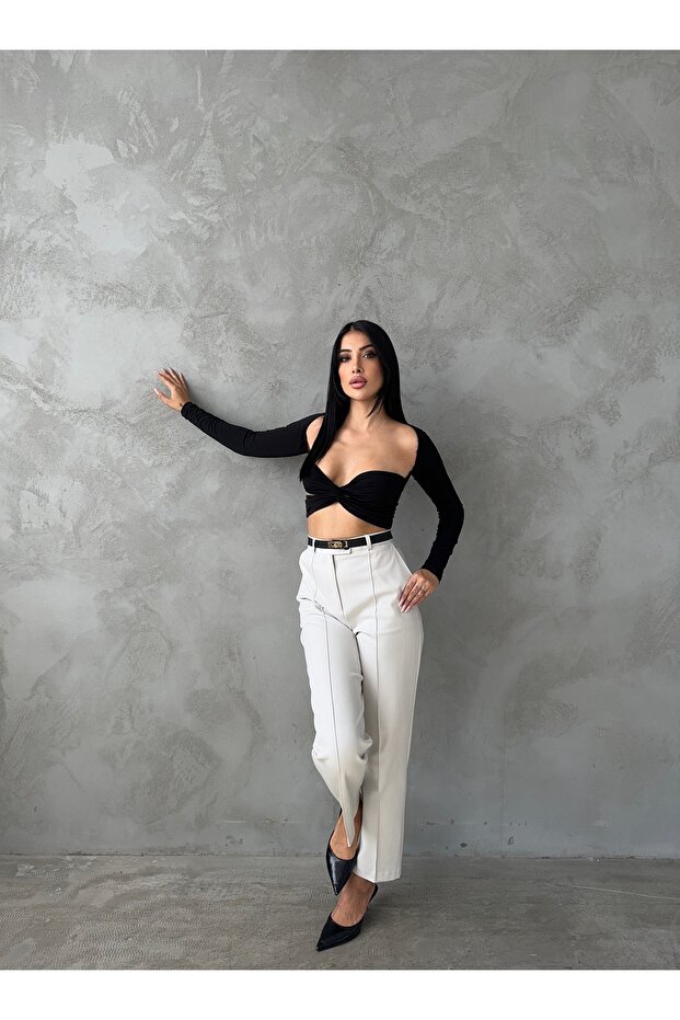 بنطلون كتان قالب كامل - 2