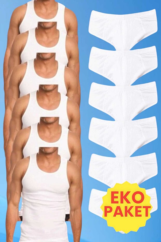 Men's Cotton 6 Athlete 6 Slip Panties Set