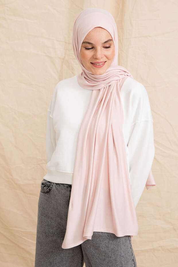 شال قطني ممشط بلون مسحوق - 2