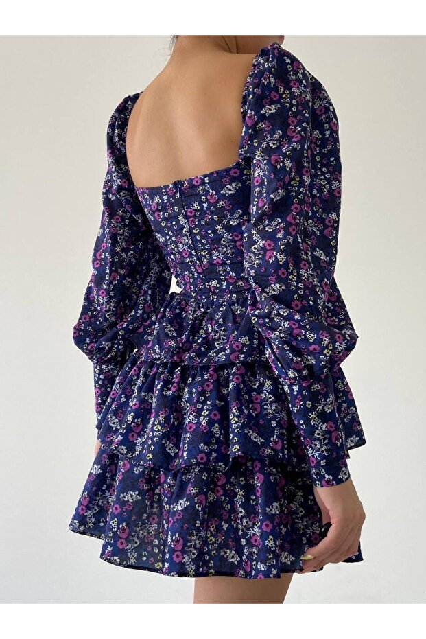 Russo Gloplu Mini Elbise - 6