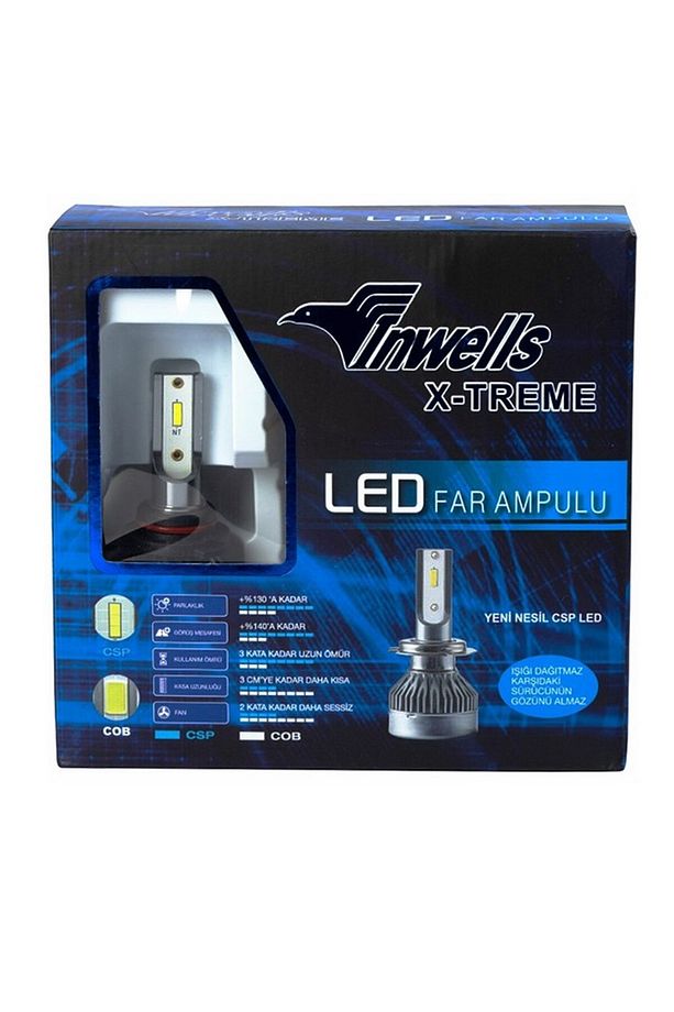 H7 Yeni Nesil Metal Turbo Led Xenon Ampul Seti 6000k - 2