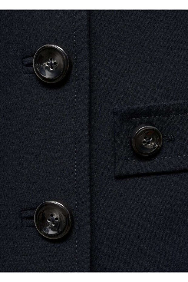 Kruvaze Cropped Ceket - 8