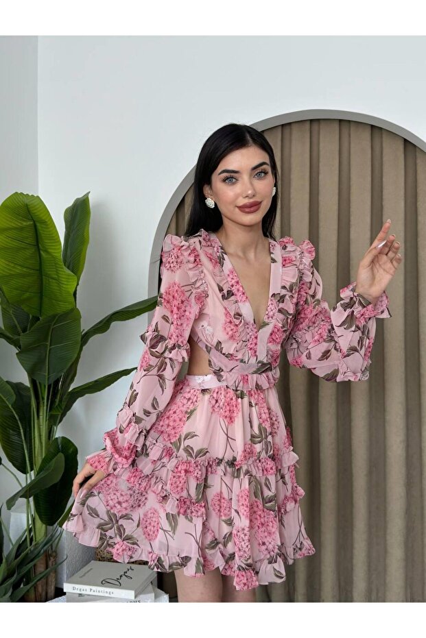 Arya Tasarım Sırt Dekolteli Elbise - 5