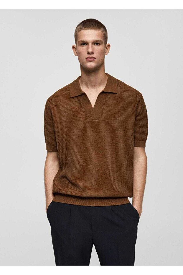 Pamuklu Orta Kalınlıkta Triko Polo Gömlek - 1