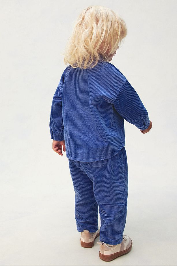 Pamuklu Ve Fitilli Kadife Jogger Pantolon - 3