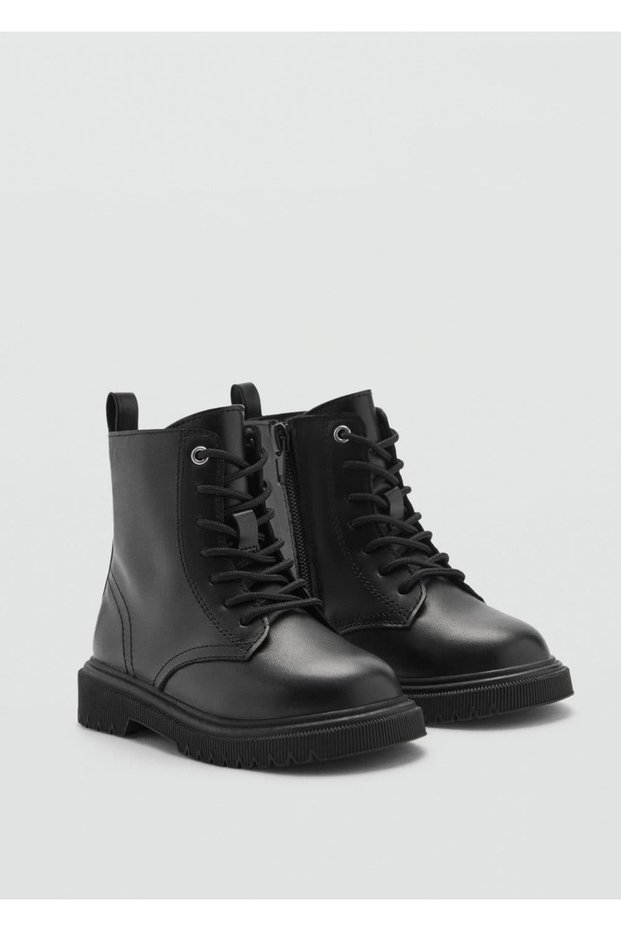 Leather Lace-Up Boots