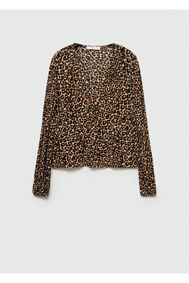 Hayvan desenli bluz - 3