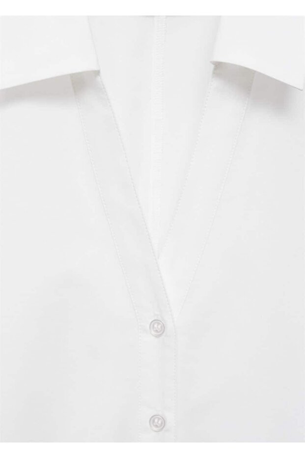 Kuşaklı gömlek elbise - 7