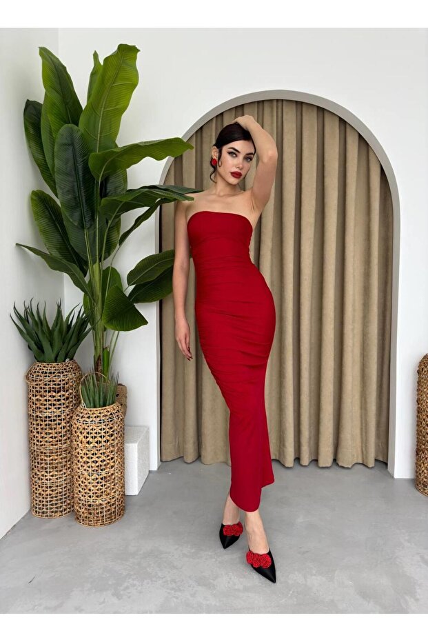 Rochie Sandy Lungă fără bretele - 7