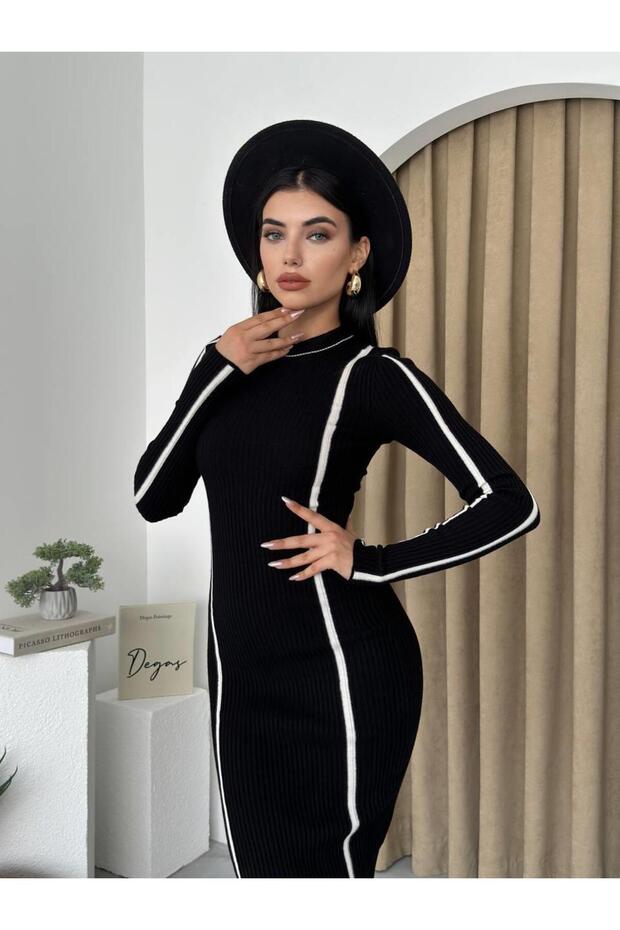 Kamila Triko Midi Elbise - 8