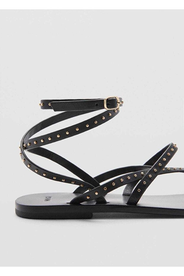 Deri bantlı sandalet - 4