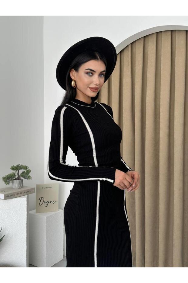 Kamila Triko Midi Elbise - 6