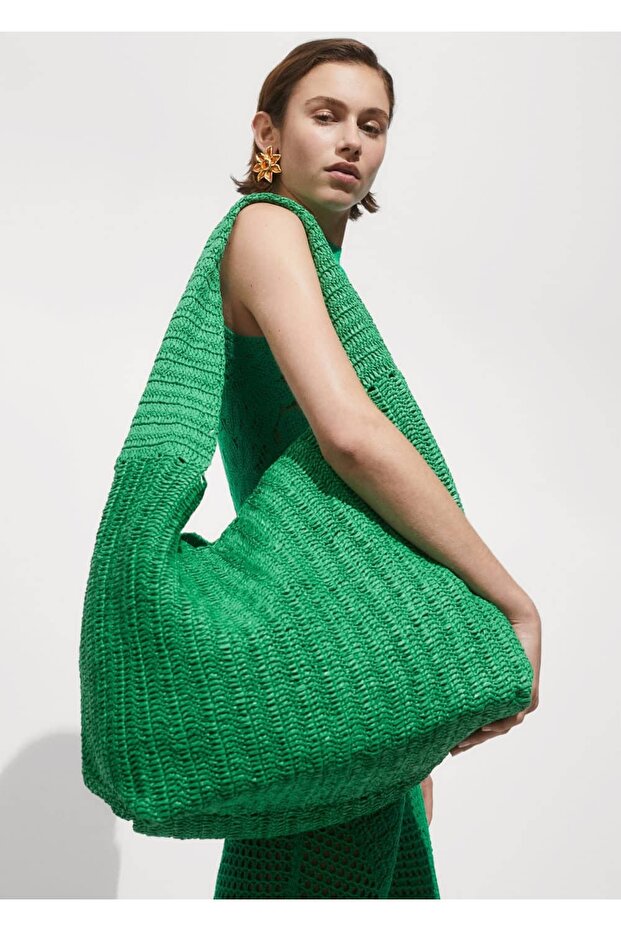 Doğal elyaf shopper çanta - 2