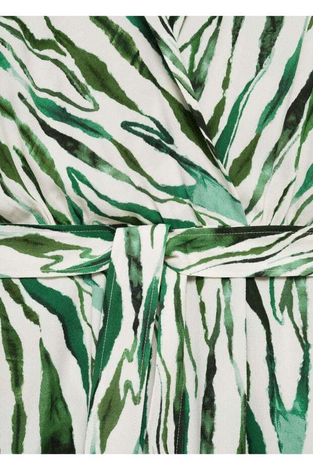 Kuşaklı, desenli tulum - 5