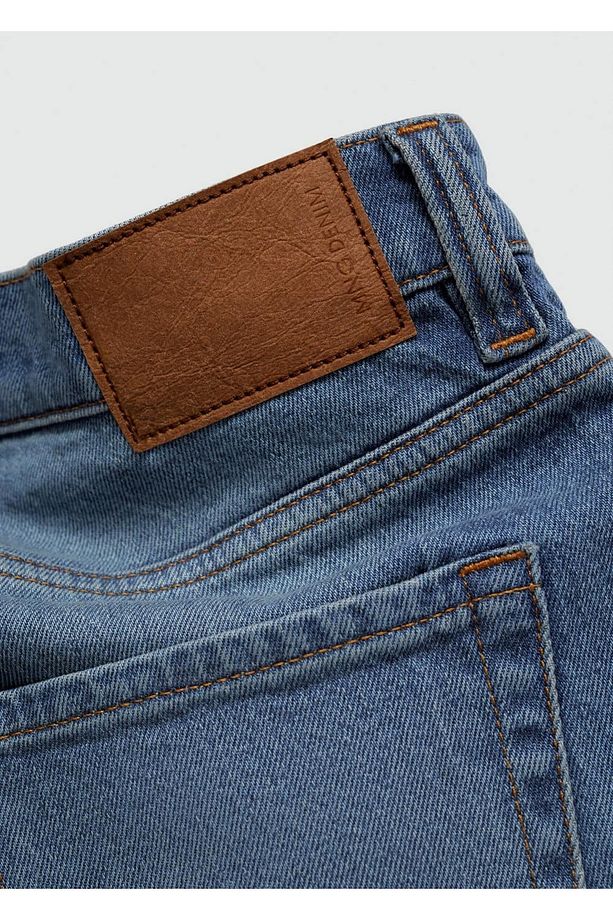 Regular fit denim bermuda şort - 5