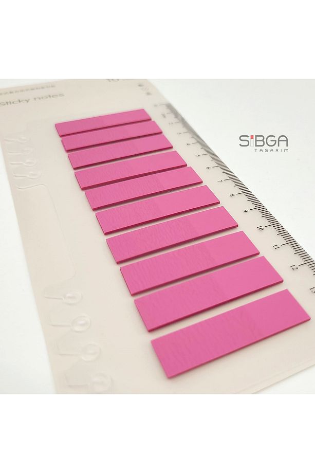 Şeffaf Pembe Renk Postit Post-it Post It. Kitap Ayracı Ayraç Postit Sticker Not Kağıdı 200 Yaprak - 3