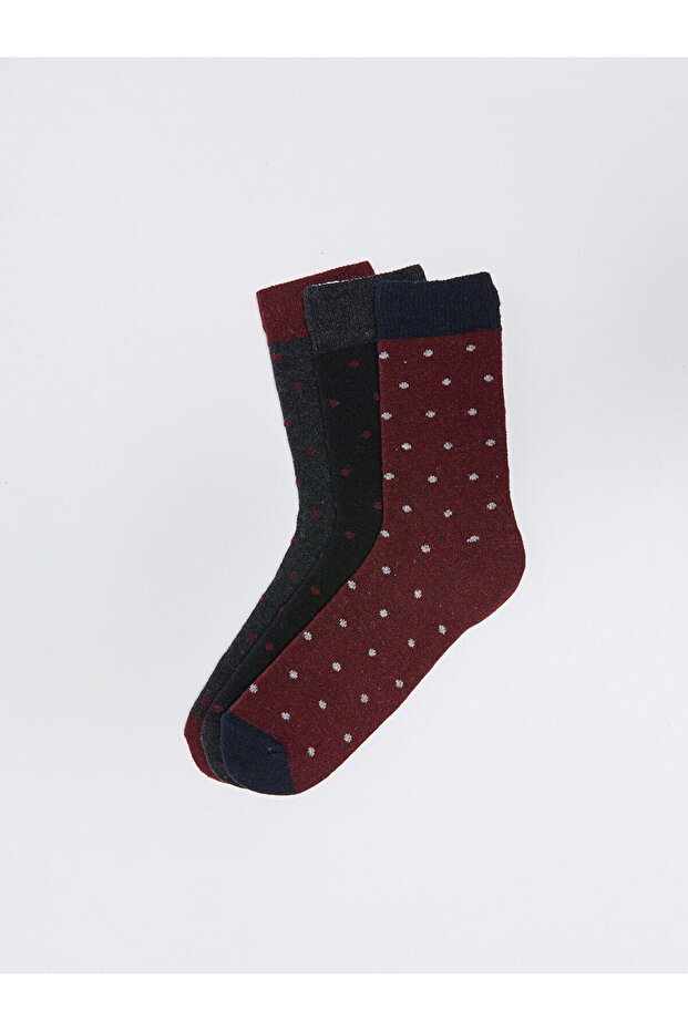 Lcw Patterned Men's Socks 3-Piece - 2