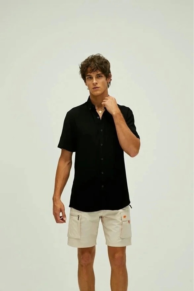 Frank Erkek Gomlek - Siyah - 7