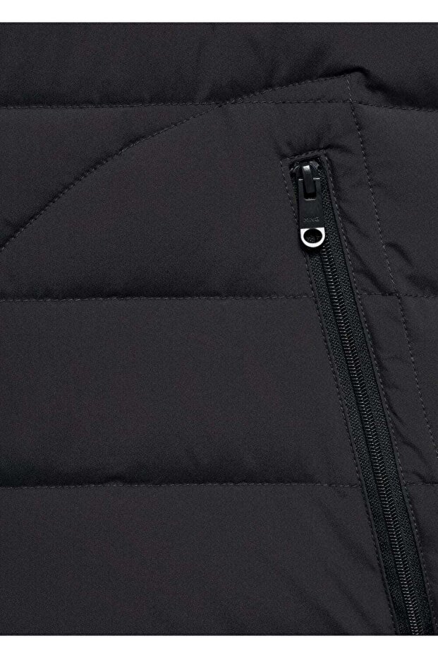 Quilted Vest with Feather Padding - 7