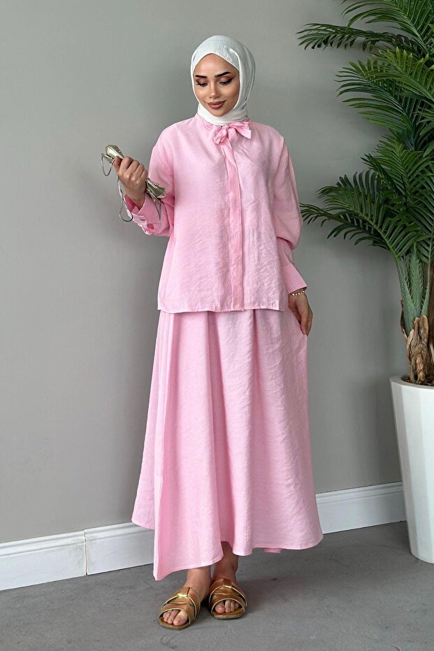 Pink Pine Skirt Set