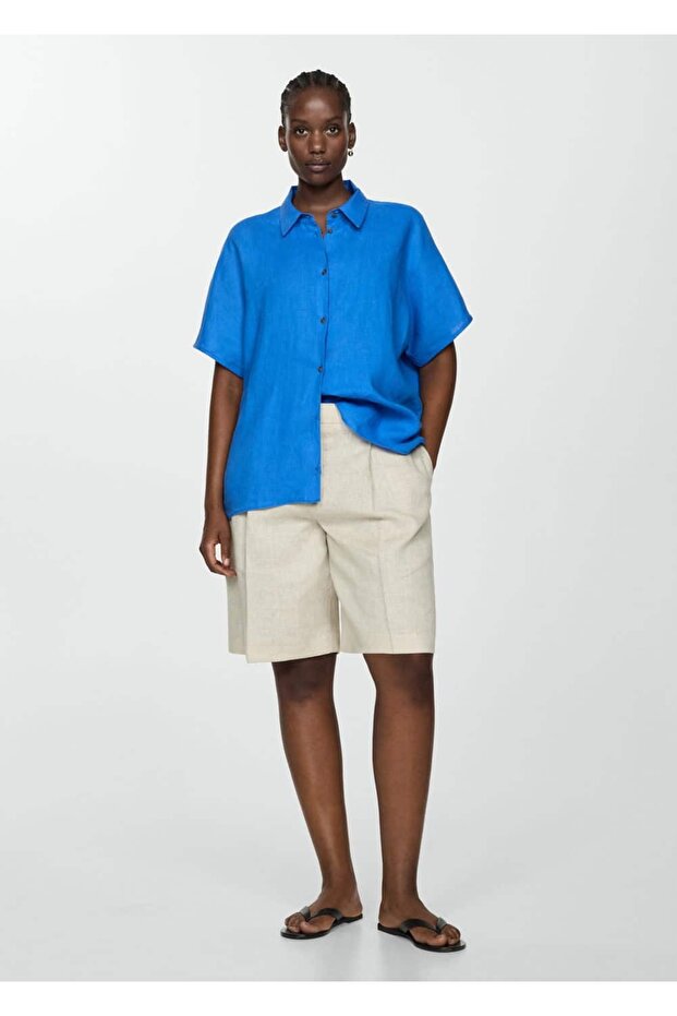 %100 keten gömlek - 6