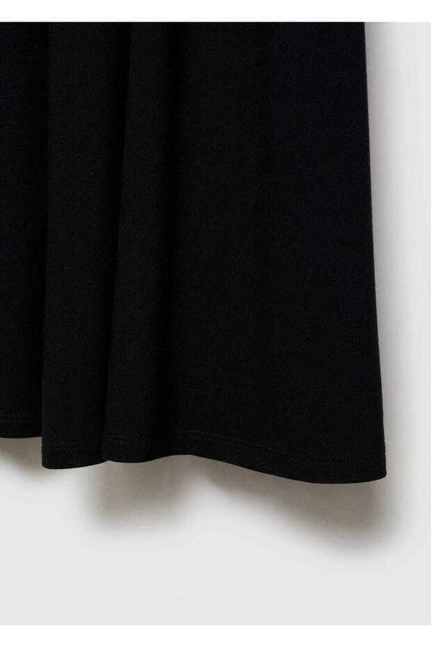 Askılı evaze kesim elbise - 7