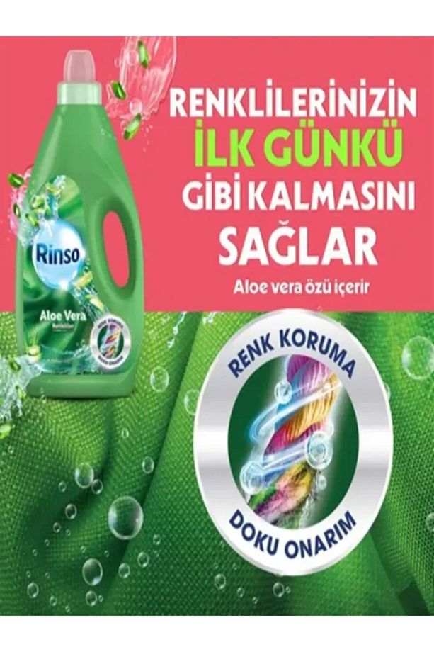 Sıvı Deterjan Aloe Vera Renki 3lt 1adet Argan Özlü Renkliler Sıvı Deterjan 3L 2 adet - 3