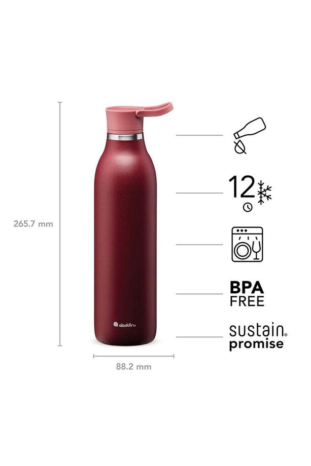 10-10870-002 Cityloop Thermavac Ecycle Paslanmaz Çelik Su Şişesi 0.60 Lt 0,60 Lt - Kırmızı - 6