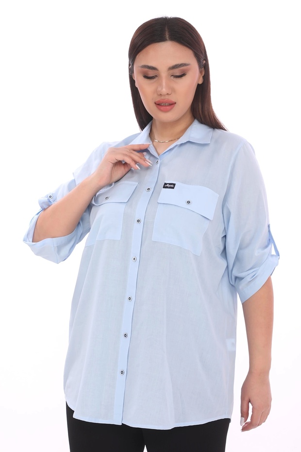 100% Cotton Large Size Natural Shirt