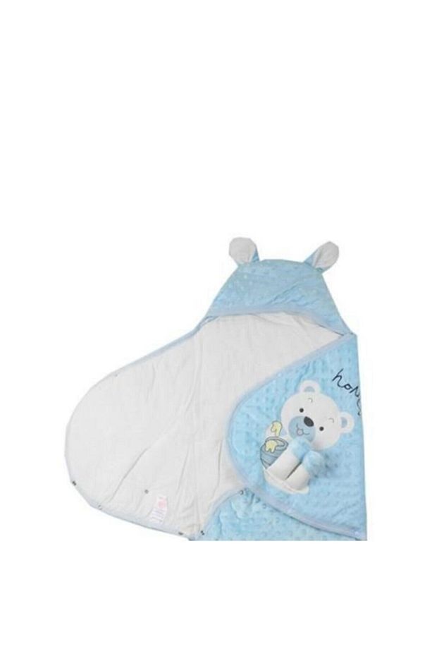 Velbua Bebek Kundak Battaniye Mavi - 4