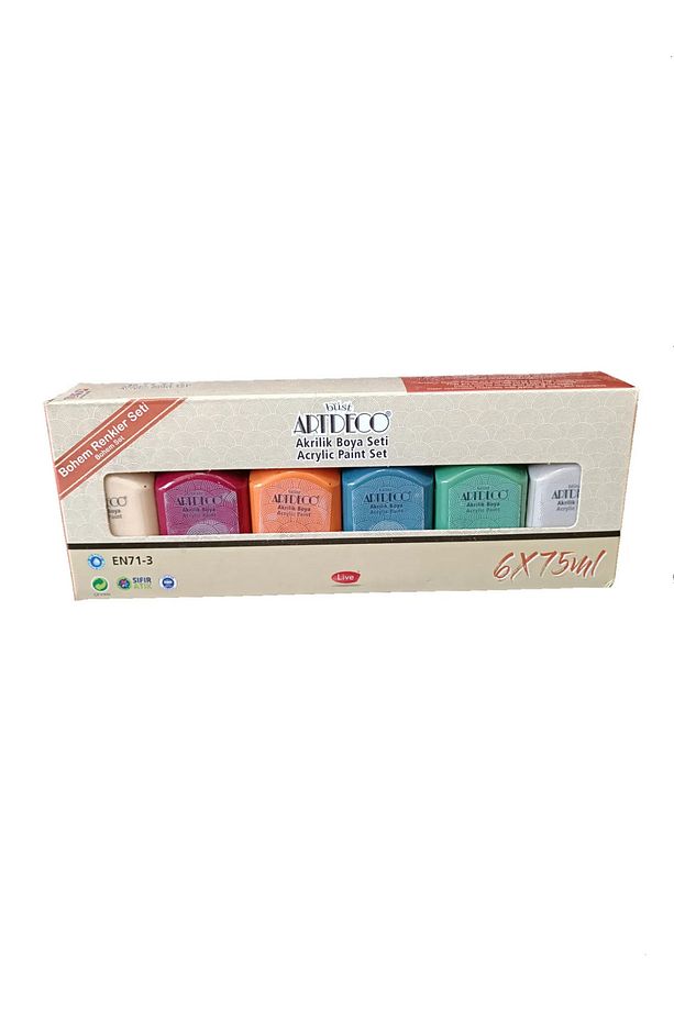 6x75ml Akrilik Boya Bohem Renkleri Set - 1