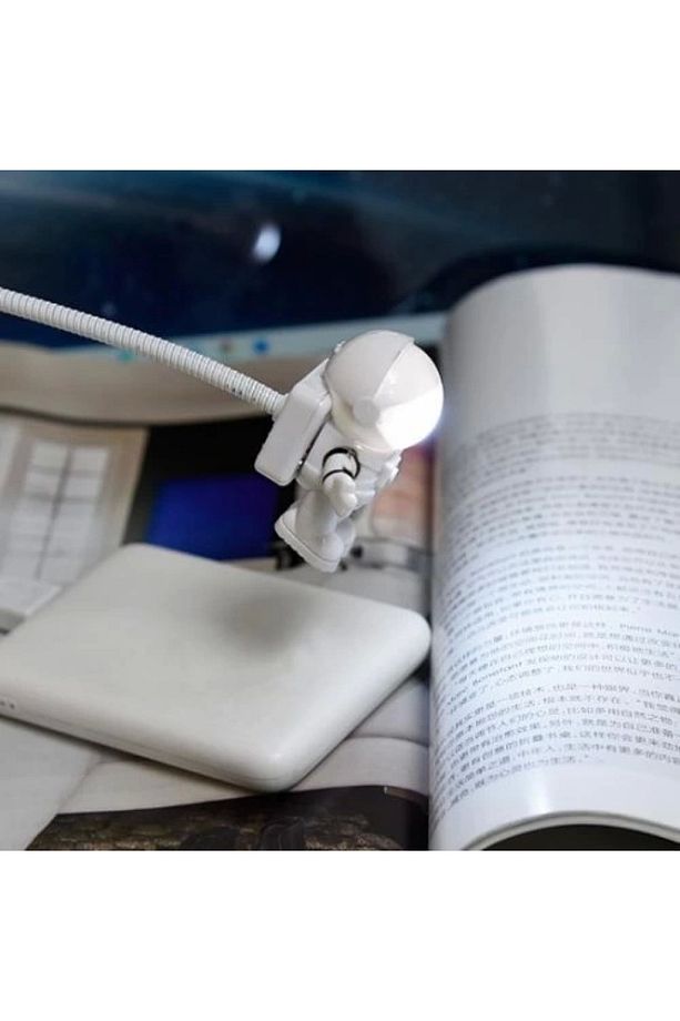 Astronot Lamba Led Usb Gece Lambası Klavye Işığı Kitap Okuma Işığı - 3