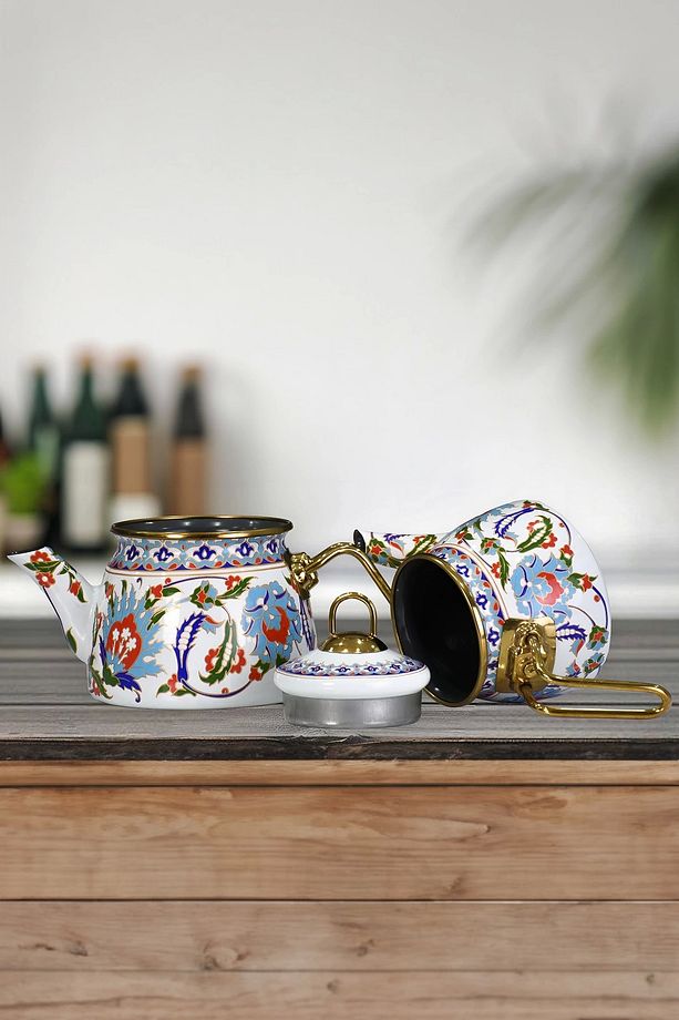 Hanzade Mini Model Emaye Çaydanlık - 4