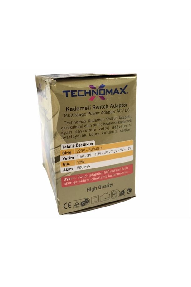 Kademeli Switch Adaptör 1,5v/3v/4,5v/6v/7,5v/9v/12v Dc Output 6 Farklı Girişli Adaptör 500 Mah - 4