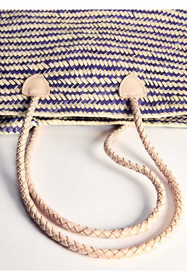 Deri saplı shopper çanta - 3