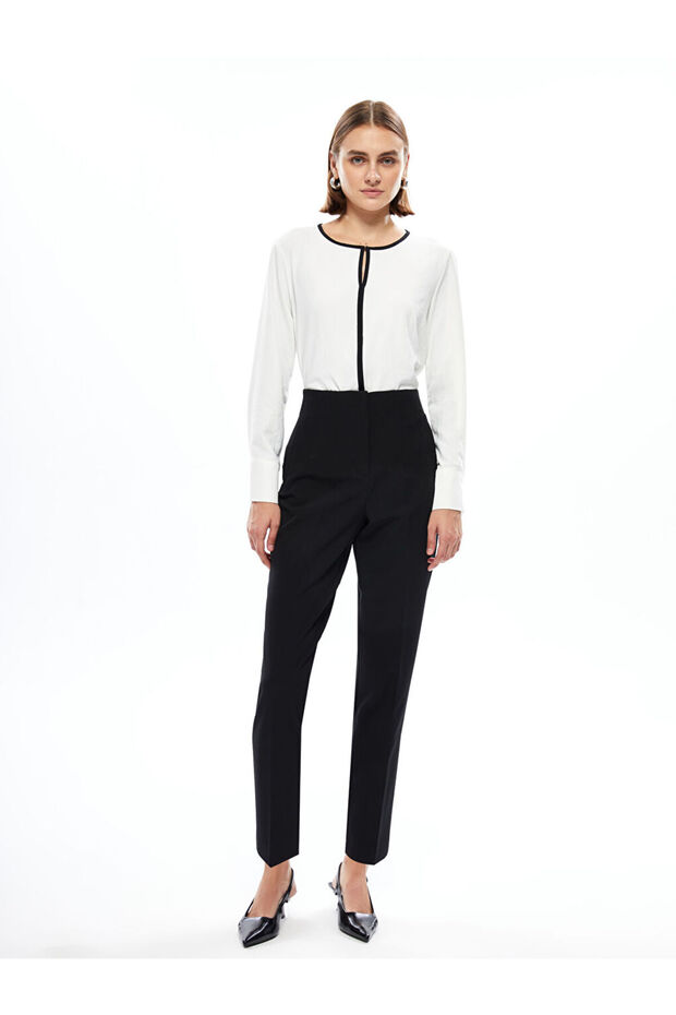 Classic New Black Standard Fit Women's Cigarette Pants