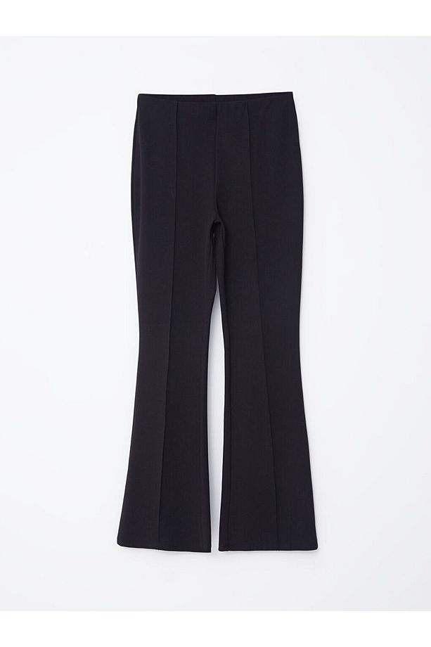 LCW Modest Siyah Dar Fit İspanyol Paça Kadın Pantolon - 5