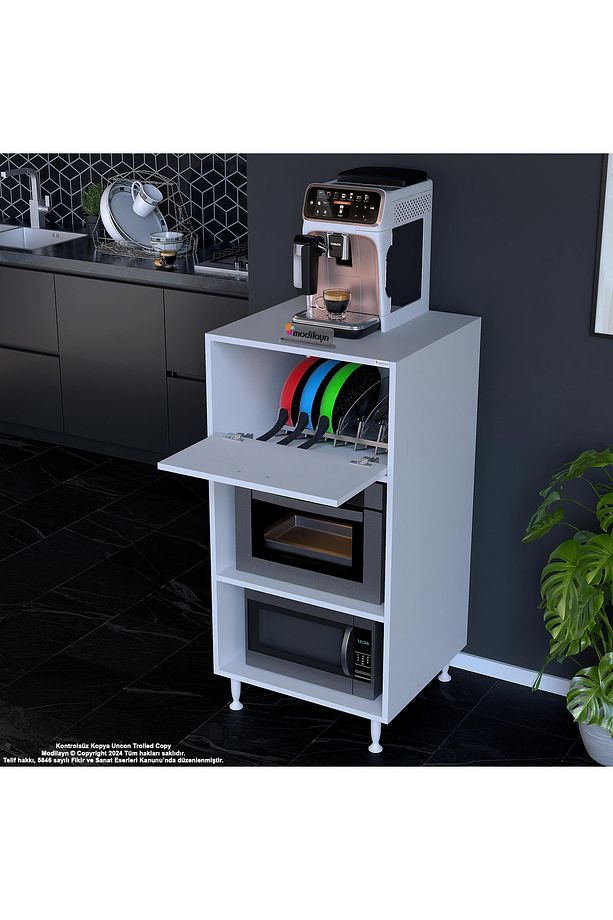 SİLVA 59,6 x 119,2 x 56 cm Tek Kapaklı Ankastre Fırın ve Mutfak Dolabı - 5