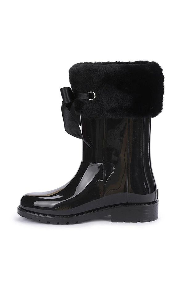 Campera Charol Velvet Kız Çocuk Su Geçirmez Yağmur Kar Çizmesi W10275 Siyah SİYAH - 6