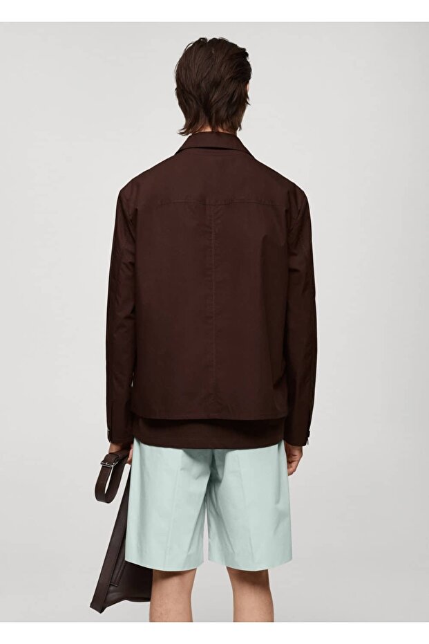 %100 pamuklu, cepli ceket - 4