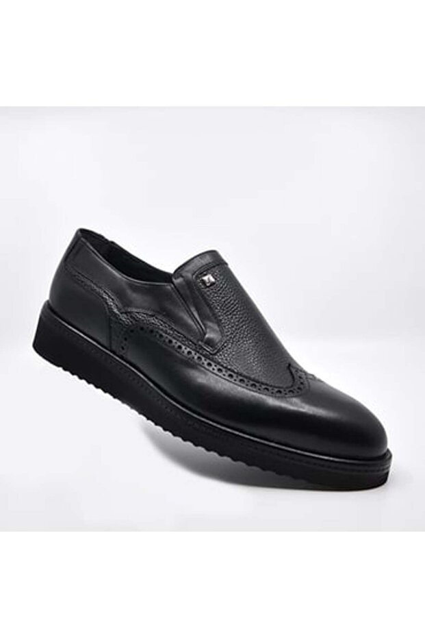 Genuine Leather Casual Men's Shoes 2993 46 551 BLACK