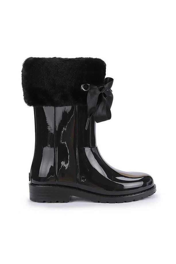 Campera Charol Velvet Kız Çocuk Su Geçirmez Yağmur Kar Çizmesi W10275 Siyah SİYAH - 5
