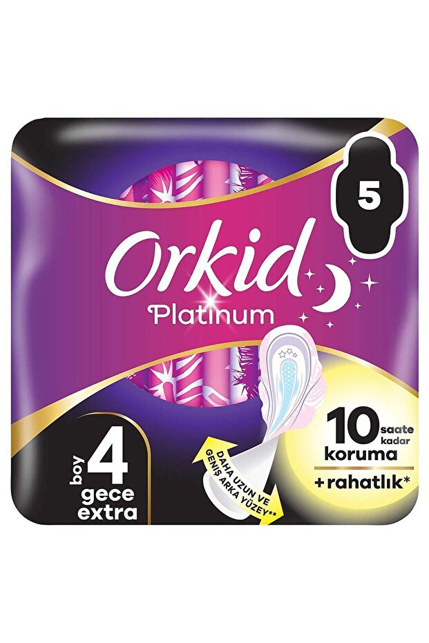 Platinum Night Extra (size 4) 5 Pieces of Sanitary Pads