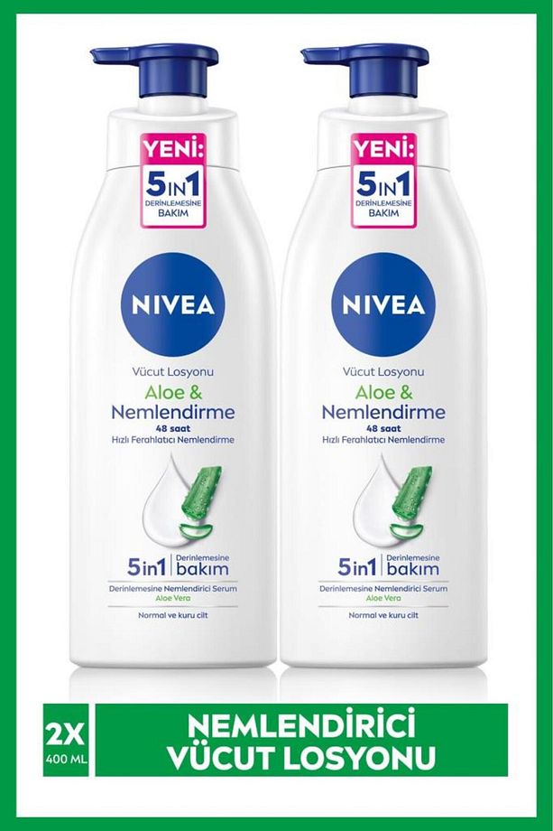 Aloe Vera Pump Losyon 400 ml X2 - 1