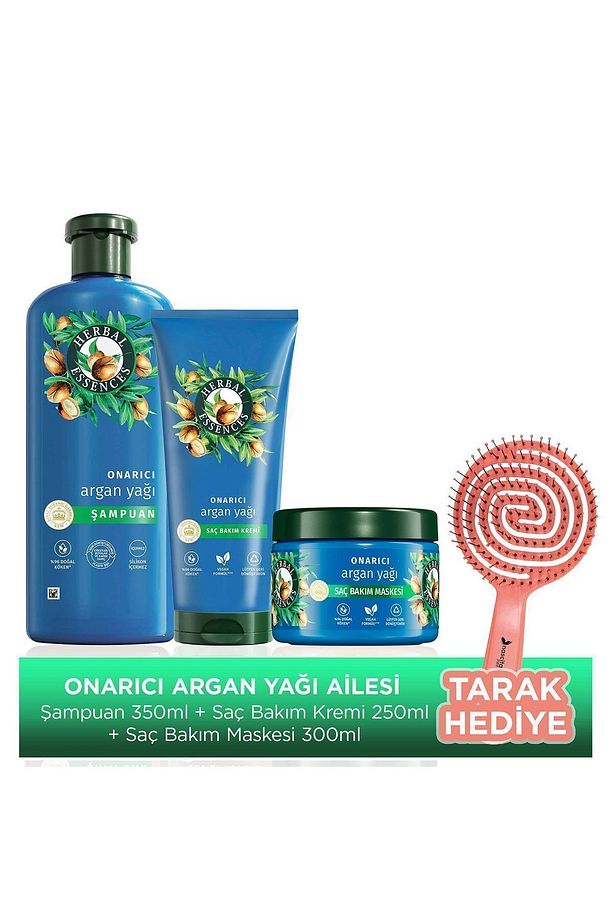 Onarıcı Argan Yağı Bakım Kremi 300ml+Mask300ml+Şamp350ml - 1