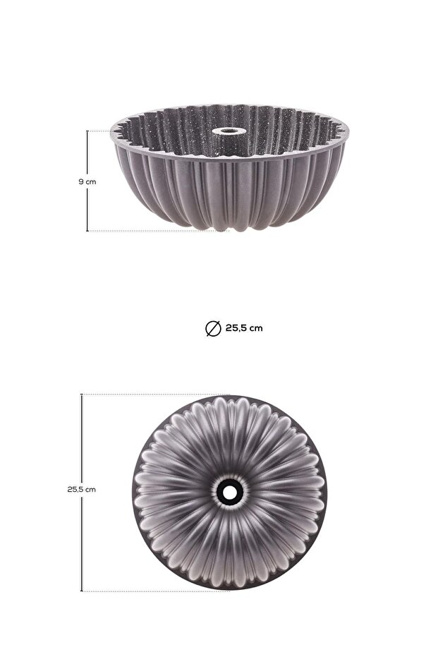 Cake Pro Anthrazit Guss-Kuchenform mit Scheiben - 5